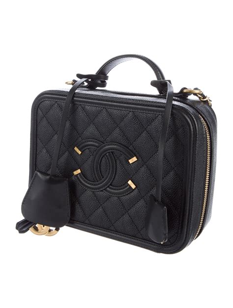 chanel filigree vanity case sizes|chanel vanity bag 2020.